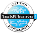 Strategy & Business Planning (C-SBP) certification badge — KPI Institute accredited